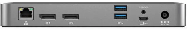 Alt view image 3 of 9 - Alogic Universal Dock Dual Display Screen 4K docking station with 65W power delivery PD DP Alt Mode USB-C and USB-A devices DUPRDX2-WW