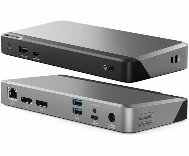 Main image of logic Universal Dock Dual Display Screen 4K docking station with 100W power delivery PD DP Alt Mode USB-C and USB-A devices - DUPRDX2-100