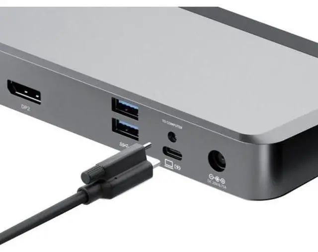 Alt view image 2 of 4 - logic Universal Dock Dual Display Screen 4K docking station with 100W power delivery PD DP Alt Mode USB-C and USB-A devices - DUPRDX2-100