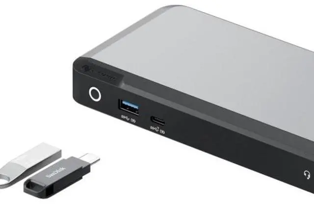 Alt view image 4 of 4 - logic Universal Dock Dual Display Screen 4K docking station with 100W power delivery PD DP Alt Mode USB-C and USB-A devices - DUPRDX2-100