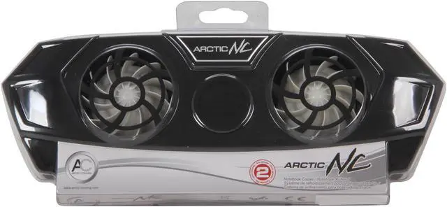 Alt view image 6 of 6 - ARCTIC NC Tablet/Laptop Cooler, Combo Tablet Cooler/Stand, Dual 60mm Fans - Black