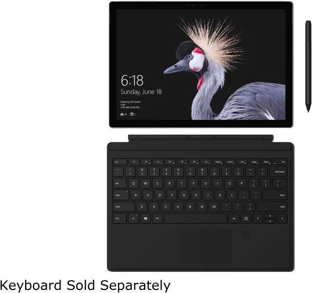 Alt view image 3 of 3 - Microsoft Surface Pro Type Cover with Fingerprint ID - Black - GK3-00001
