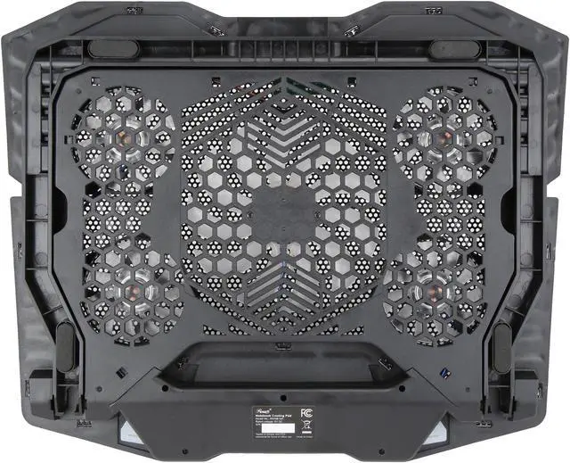 Alt view image 13 of 14 - Rosewill RWNB16A Gaming Laptop Cooler Notebook Cooling Pad, 5 Silent Blue LED Fans with Powerful Air Flow, Control Panel with LCD Screen, Portable Height Adjustable Laptop Stand, Comfortable with Wrists