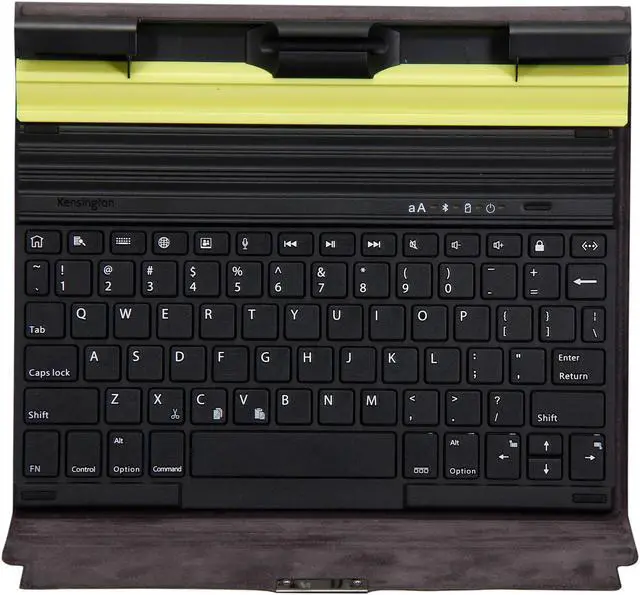 Alt view image 7 of 12 - Kensington Chartreuse KeyFolio Exact Thin Folio with Removable Bluetooth Keyboard Model K97093US