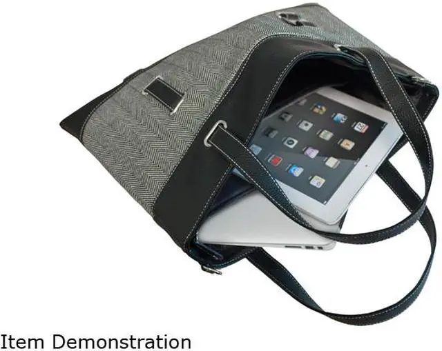 Alt view image 2 of 2 - Mobile Edge Black/White Women Herringbone Ultrabook Tote Model MEWHUT