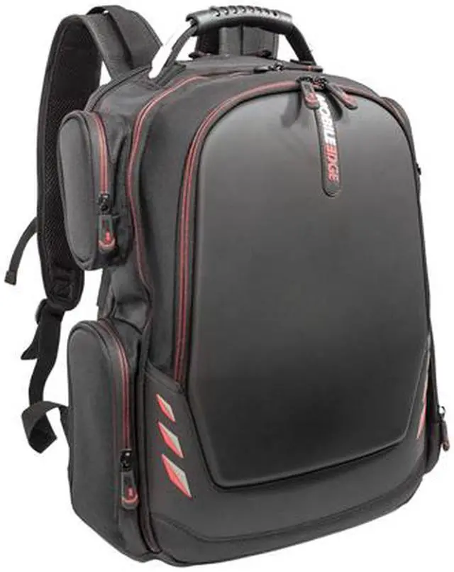 Alt view image 3 of 14 - Mobile Edge CORE Gaming Backpack w/Molded Panel 17.3?-18? - Black with Red Trim