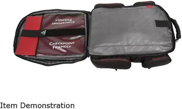 Alt view image 10 of 14 - Mobile Edge CORE Gaming Backpack w/Molded Panel 17.3?-18? - Black with Red Trim