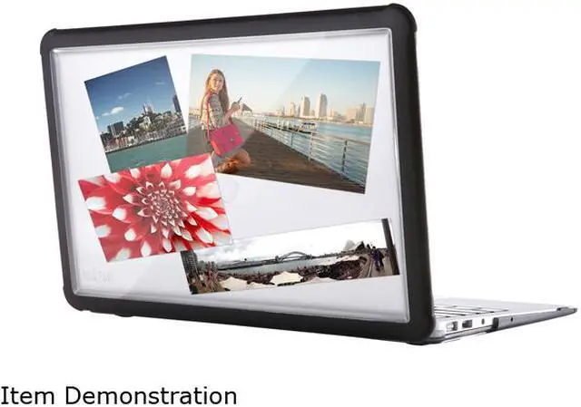 Alt view image 6 of 6 - STM Black/Clear Dux Rugged Case for MacBook Air 11" Model STM-122-094K-01
