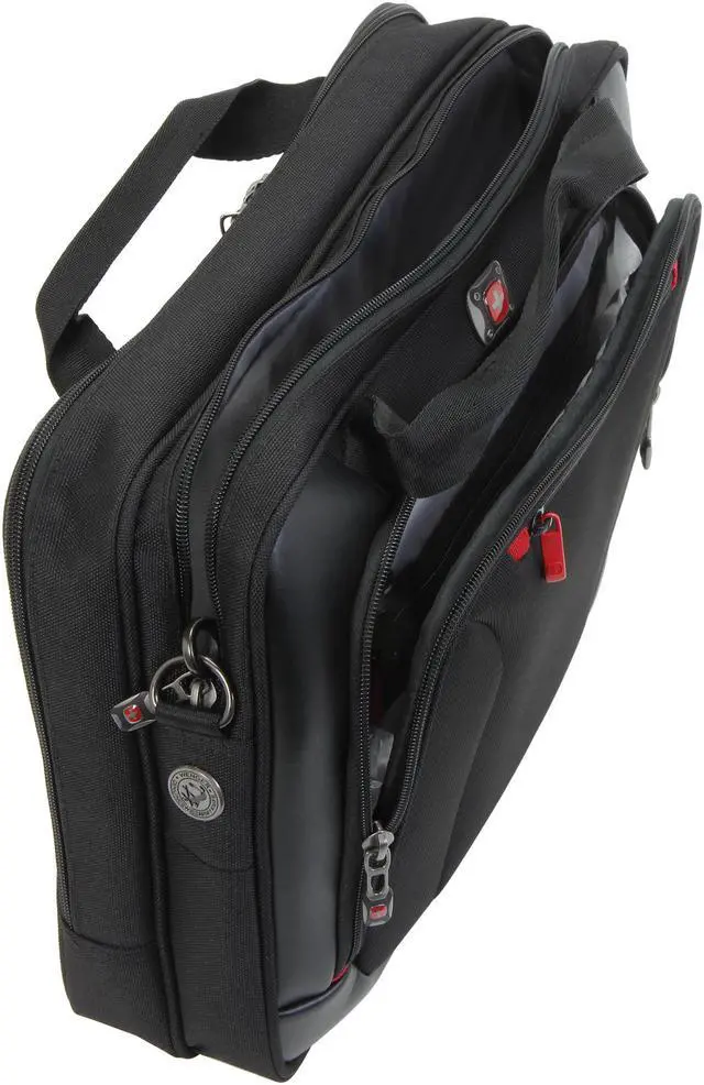 Alt view image 6 of 7 - SwissGear Black HIGHWIRE 17" / 43 cm Laptop Briefcase Model 28373001