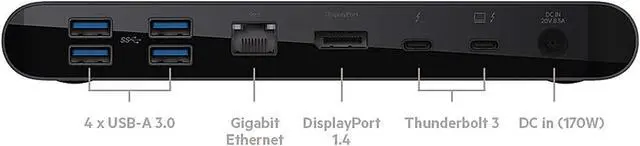 Alt view image 5 of 9 - Belkin Thunderbolt 3 Dock Pro - Dual 4K - 40Gbps - 85W PD - MacOS and Windows