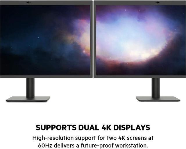 Alt view image 5 of 9 - Belkin Thunderbolt 3 Dock Core (Mac and Windows) w/ Thunderbolt 3 Cable Dual 4K @60Hz, 40Gbps Transfer Speeds, 60W Upstream Charging (F4U110bt)