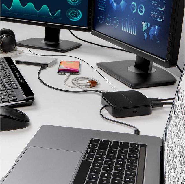 Alt view image 6 of 9 - Belkin Thunderbolt 3 Dock Core (Mac and Windows) w/ Thunderbolt 3 Cable Dual 4K @60Hz, 40Gbps Transfer Speeds, 60W Upstream Charging (F4U110bt)