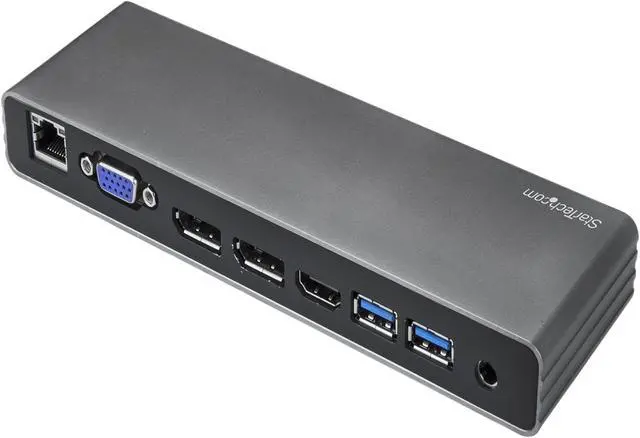 Alt view image 2 of 4 - StarTech.com TB3DK2DHV Dual 4K Monitor Thunderbolt 3 Dock with DisplayPort, HDMI & VGA - 85W Power Delivery + Charging - Mac & Windows (TB3DK2DHV)