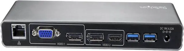 Alt view image 4 of 4 - StarTech.com TB3DK2DHV Dual 4K Monitor Thunderbolt 3 Dock with DisplayPort, HDMI & VGA - 85W Power Delivery + Charging - Mac & Windows (TB3DK2DHV)