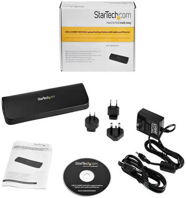 Alt view image 7 of 7 - StarTech.com USB3SDOCKHDV USB 3.0 Docking Station, Compatible with Windows / macOS, Supports Dual Displays, HDMI / DVI / VGA (USB3SDOCKHDV) by StarTech.com.com