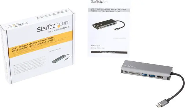 Alt view image 6 of 6 - StarTech.com USB C Multiport Adapter - USB-C Travel Dock to 4K HDMI, 3 x USB 3.0 Hub, SD/SDHC, GbE, 60W PD 3.0 Pass-Through - USB Type-C/Thunderbolt 3 - Upgraded Version of DKT30CSDHPD (DKT30CSDHPD3)