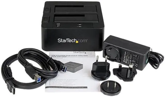 Alt view image 4 of 4 - StarTech.com USB 3.0 / eSATA Dual Hard Drive Docking Station with UASP for 2.5/3.5in SATA SSD / HDD – SATA 6 Gbps USB 3.0 Dual Drive Dock