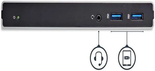 Alt view image 3 of 7 - StarTech.com USB3SDOCKDD DVI Dual Monitor Docking Station / 5 x USB 3.0 / Ethernet / HDMI / VGA Adapters / Laptop Docking Station / USB 3.0 Dock