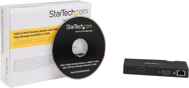 Alt view image 6 of 5 - StarTech.com USB3SMDOCKHV Travel Docking Station for Laptops - HDMI or VGA - USB 3.0 - Portable Universal Laptop Mini Dock