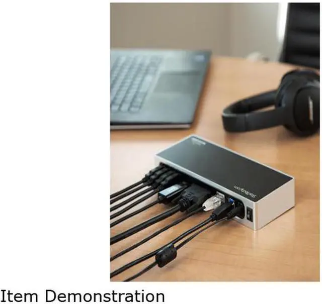 Alt view image 7 of 8 - StarTech.com DK30ADD USB 3.0 Dual Monitor Docking Station / Mac & Windows / USB to HDMI / USB to VGA or DVI / Port Replicator / 6 x USB 3.0