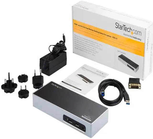 Alt view image 8 of 8 - StarTech.com DK30ADD USB 3.0 Dual Monitor Docking Station / Mac & Windows / USB to HDMI / USB to VGA or DVI / Port Replicator / 6 x USB 3.0