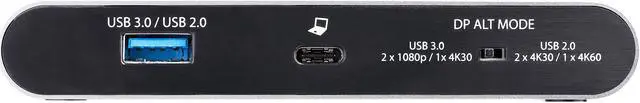 Alt view image 4 of 11 - StarTech.com DK30C2DAGPD USB-C Multiport Adapter - Dual-Monitor - Windows - USB-C to Dual 4K DisplayPort Adapter - 2x USB-A Ports - 100W PD 3.0 - GbE