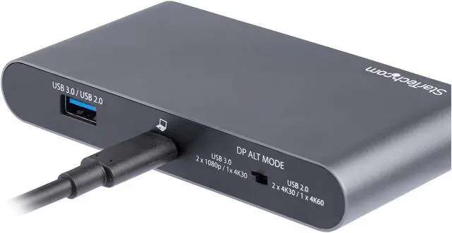 Alt view image 8 of 11 - StarTech.com DK30C2DAGPD USB-C Multiport Adapter - Dual-Monitor - Windows - USB-C to Dual 4K DisplayPort Adapter - 2x USB-A Ports - 100W PD 3.0 - GbE