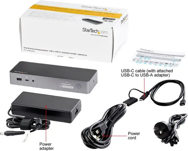 Alt view image 13 of 13 - StarTech.com Black & Space Gray DK30C2DPEP Dual 4K Universal Laptop Docking Station - USB-C / USB 3.0 - 100W PD