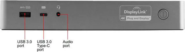 Alt view image 6 of 13 - StarTech.com Black & Space Gray DK30C2DPEP Dual 4K Universal Laptop Docking Station - USB-C / USB 3.0 - 100W PD