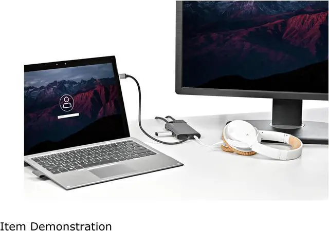 Alt view image 8 of 9 - StarTech.com DKT30CHVAUSP USB-C Multiport Adapter - HDMI or VGA - 100W PD - Attached 30 cm Host Cable - SD Card Reader - USB-C Mini Dock (DKT30CHVAUSP)