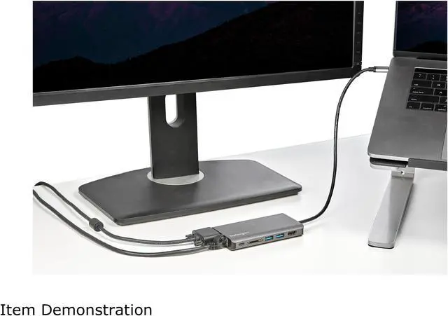 Alt view image 9 of 9 - StarTech.com DKT30CHVAUSP USB-C Multiport Adapter - HDMI or VGA - 100W PD - Attached 30 cm Host Cable - SD Card Reader - USB-C Mini Dock (DKT30CHVAUSP)