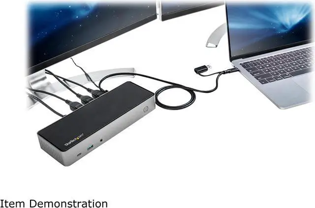 Alt view image 14 of 16 - USB-C & USB-A Dock - Hybrid Universal Triple Monitor Laptop Docking Station w/ DisplayPort & HDMI 4K 60Hz - 85W Power Delivery, 6x USB Hub, GbE, Audio - USB 3.1 Gen 2 10Gbps (DK31C3HDPD)
