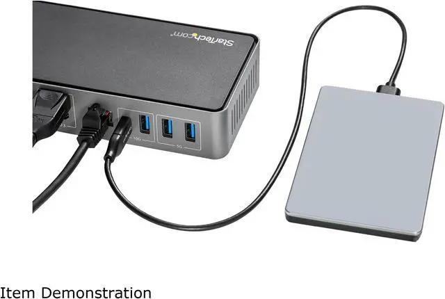 Alt view image 10 of 16 - USB-C & USB-A Dock - Hybrid Universal Triple Monitor Laptop Docking Station w/ DisplayPort & HDMI 4K 60Hz - 85W Power Delivery, 6x USB Hub, GbE, Audio - USB 3.1 Gen 2 10Gbps (DK31C3HDPD)