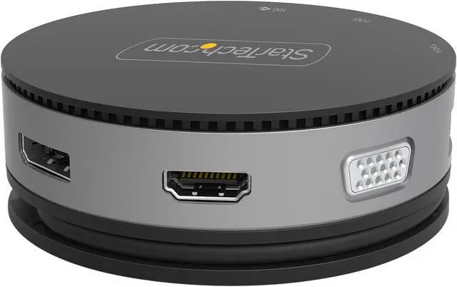 Alt view image 2 of 2 - USB C Multiport Adapter - USB 3.1 Gen 2 10Gbps Type-C Mini Dock with 4K 60Hz HDMI/DisplayPort or 1080p VGA - 75W PD Passthrough, 3-Port USB Hub, GbE - Mobile Docking Station (DKT31CHDVCM)