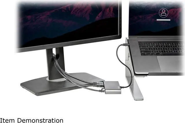 Alt view image 5 of 7 - Thunderbolt 3 Mini Dock - Portable Dual Monitor w/HDMI 4K 60Hz - 2X USB-A Hub (3.2/2.0), GbE - 28cm Cable - TB3 Multiport Adapter - Mac/Windows - Upgraded Version of TB3DKM2HD (TB3DKMHDL)