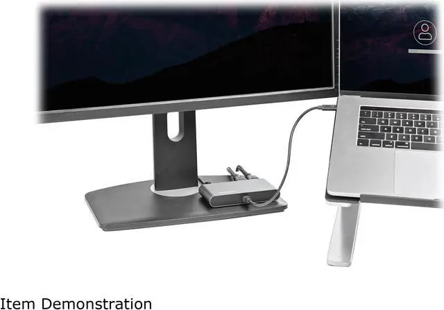 Alt view image 7 of 7 - Thunderbolt 3 Mini Dock - Portable Dual Monitor w/HDMI 4K 60Hz - 2X USB-A Hub (3.2/2.0), GbE - 28cm Cable - TB3 Multiport Adapter - Mac/Windows - Upgraded Version of TB3DKM2HD (TB3DKMHDL)