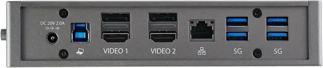 Alt view image 6 of 10 - StarTech.com DK30A2DHU USB-C USB-A Dock - Hybrid Universal USB 3.0 Docking Station for USB-C or USB-A Laptop - Dual Monitor 4K 60Hz HDMI/DisplayPort - 6x USB-A, GbE - USB 3.1/3.2 Gen 1 - Windows/Mac (DK30A2DHU)