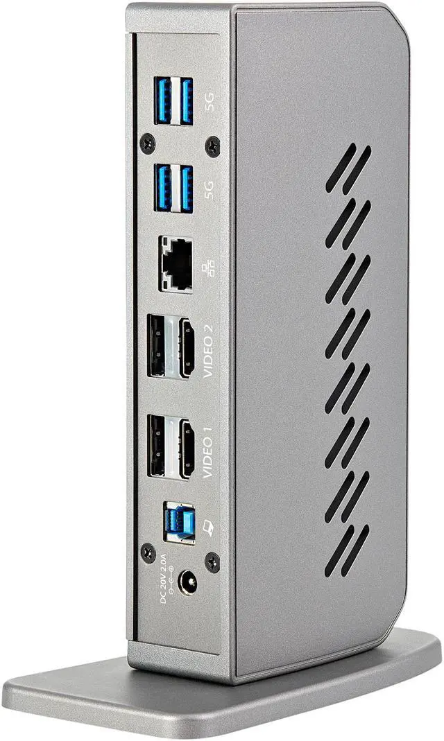 Alt view image 3 of 10 - StarTech.com DK30A2DHU USB-C USB-A Dock - Hybrid Universal USB 3.0 Docking Station for USB-C or USB-A Laptop - Dual Monitor 4K 60Hz HDMI/DisplayPort - 6x USB-A, GbE - USB 3.1/3.2 Gen 1 - Windows/Mac (DK30A2DHU)