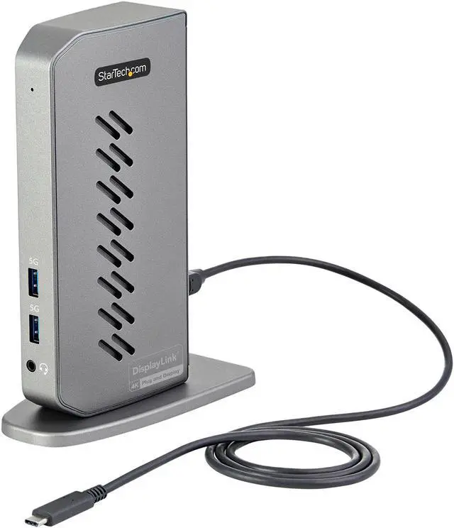Alt view image 9 of 10 - StarTech.com DK30A2DHU USB-C USB-A Dock - Hybrid Universal USB 3.0 Docking Station for USB-C or USB-A Laptop - Dual Monitor 4K 60Hz HDMI/DisplayPort - 6x USB-A, GbE - USB 3.1/3.2 Gen 1 - Windows/Mac (DK30A2DHU)