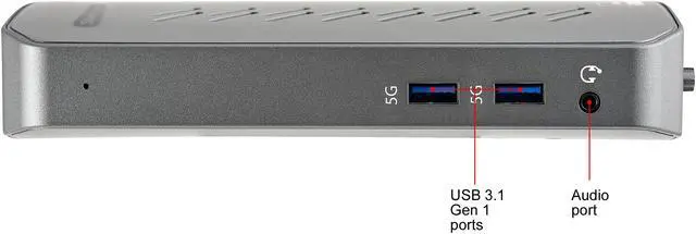 Alt view image 5 of 10 - StarTech.com DK30A2DHU USB-C USB-A Dock - Hybrid Universal USB 3.0 Docking Station for USB-C or USB-A Laptop - Dual Monitor 4K 60Hz HDMI/DisplayPort - 6x USB-A, GbE - USB 3.1/3.2 Gen 1 - Windows/Mac (DK30A2DHU)