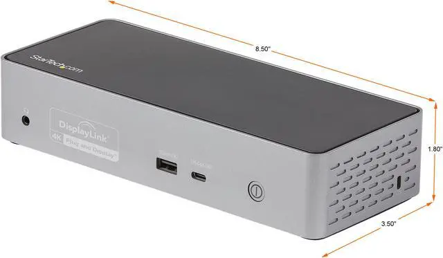 Alt view image 10 of 12 - USB-C Dock, 4K 60Hz Quad Monitor DisplayPort & HDMI, Universal USB C Docking Station with 100W Power Delivery Charging, USB Hub w/ 1x USB Type-C & 3x USB-A, Ethernet, Audio - Thunderbolt 3 Compatible (DK31C4DPPD)