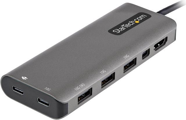  StarTech.com USB C Multiport Adapter - USB-C to HDMI or Mini  DisplayPort 4K 60Hz, 100W Power Delivery Pass-Through, 4-Port 10Gbps USB Hub  - USB Type-C Mini Dock - w/ 12 Attached