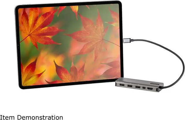 Alt view image 10 of 11 - USB C Multiport Adapter, USB-C to HDMI or Mini DisplayPort 4K 60Hz, 100W Power Delivery Pass-Through, 4-Port 10Gbps USB Hub, USB Type-C Mini Dock, 12"/30cm Long Attached Cable - Works w/ Thunderbolt 3