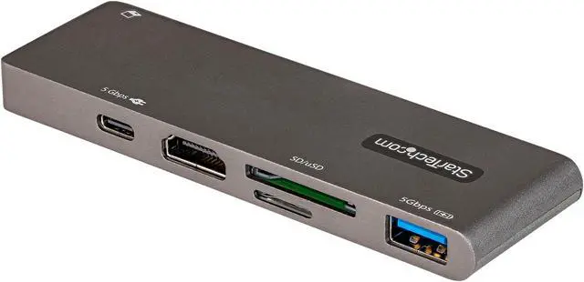 Alt view image 4 of 17 - USB C Multiport Adapter for MacBook Pro/Air, USB Type-C to 4K HDMI, 100W Power Delivery Pass-through Charging, SD/MicroSD Slot, 2-Port USB 3.0 Hub, Portable USB-C Mini Dock - Works w/ Thunderbolt 3