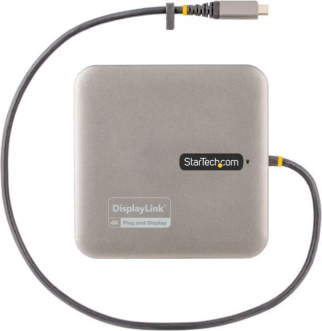 Alt view image 6 of 6 - StarTech.com USB C Multiport Adapter, Dual 4K 60Hz HDMI 2.0b, HDR10, 2x 10Gbps USB Hub, 100W PD Pass-Through, GbE, SD, 22"/55cm Cable, Mini Dock 102B-USBC-MULTIPORT