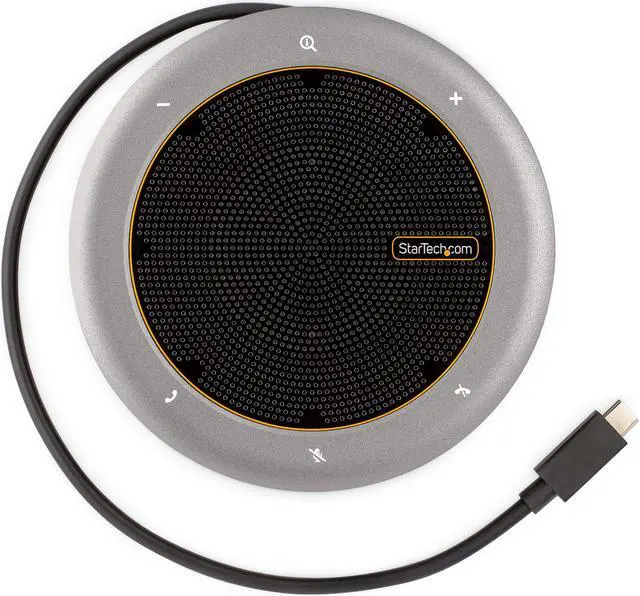 Alt view image 4 of 7 - StarTech.com USB-C Conference Speaker Mini Dock - Portable Boardroom Speaker and Multiport Adapter - USB-C to VGA/4K HDMI, 2x USB-A Hub, Mic/Speaker, Teams/Zoom/Softphone Speakerphone (DKTBRSPMPD)