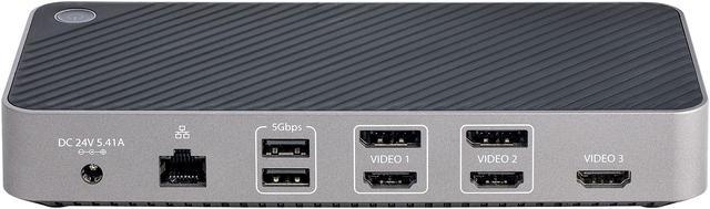 Startech .com USB-C Triple Monitor Docking Station, HDMI/DisplayPort,  5-Port USB 3.2 Gen 2 Hub, GbE, 100W USB PD, Universal Docking Statio  116N-USBC-DOCK - Corporate Armor