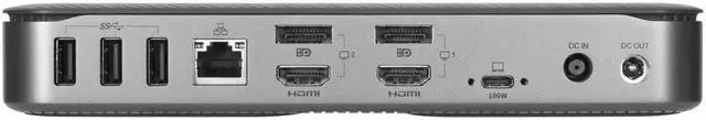 Alt view image 7 of 9 - Targus USB-C Hybrid/Universal 4K Quad Docking Station with 100W PD and Fingerprint ID (DOCK720USZ)