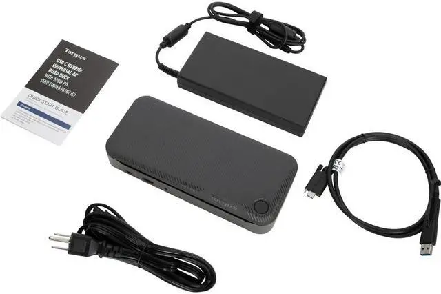 Alt view image 9 of 9 - Targus USB-C Hybrid/Universal 4K Quad Docking Station with 100W PD and Fingerprint ID (DOCK720USZ)