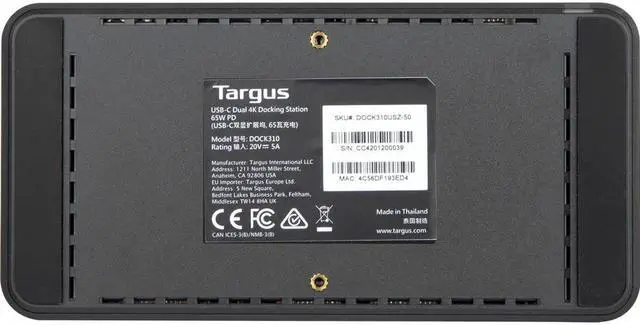Alt view image 8 of 13 - Targus Universal USB-C DV4K Docking Station with 65W Power Delivery